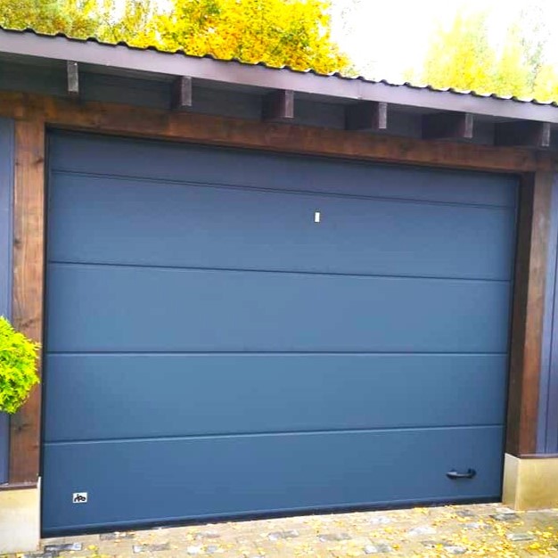 anthracite solid flat garage doors 